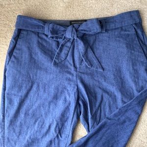 Banana Republic Blue Linen crop Pants